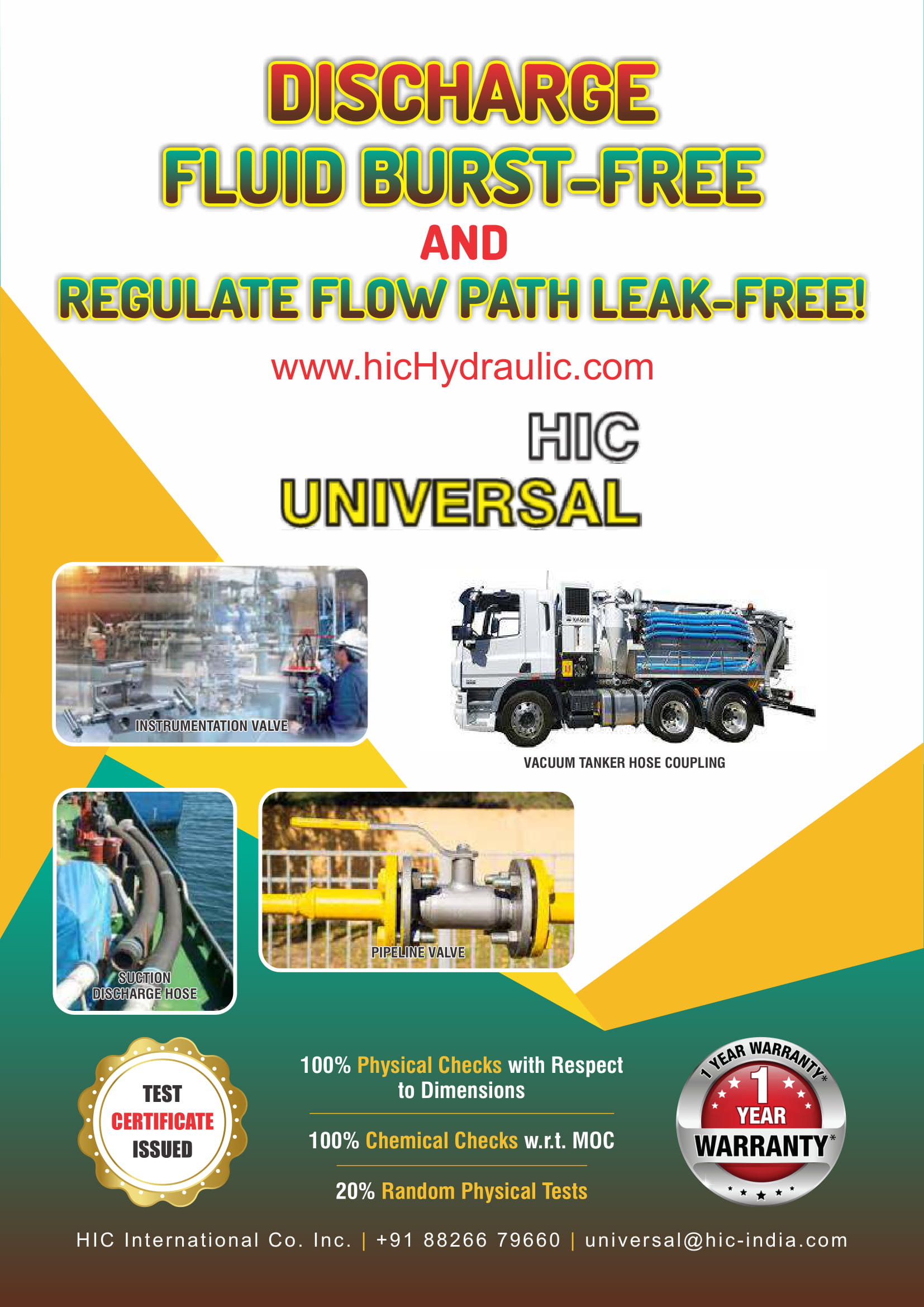 Discharge Fluid Brust Free and Rugulate Flow Path Leak Free
